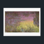 Cartão Postal Claude Monet | Lírios solares<br><div class="desc">Número da Coleção de Imagens: XIR155584 Líquidas d'água no Sunset,  1915-26 (óleo na canvas) (detalhe do lado esquerdo). Monet,  Claude (1840-1926) sobre o petróleo na canvas. Musee de Orangerie,  Paris,  France Giraudon. 20</div>
