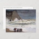 Cartão Postal Claude Monet - Mar duro em Etretat<br><div class="desc">Mar duro em Etretat / Grosse Mer a Etretat - Claude Monet,  1868-1869</div>