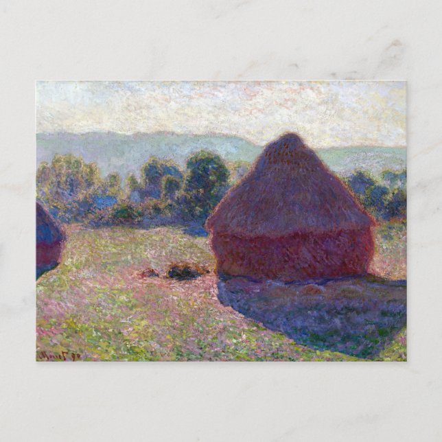Cartão Postal Claude Monet Meules, Milieu du Jour (Frente)