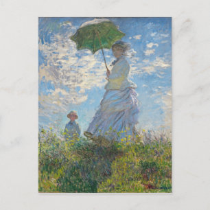 Cartão Postal Claude Monet Mulher com Parasol