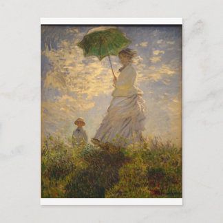 Cartão Postal Claude Monet: Mulher com Parasol, 1875
