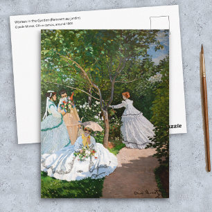 Cartão Postal Claude Monet - Mulheres no Jardim