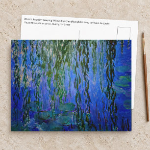 Cartão Postal Claude Monet - Nenúfares com salgueiro chorão