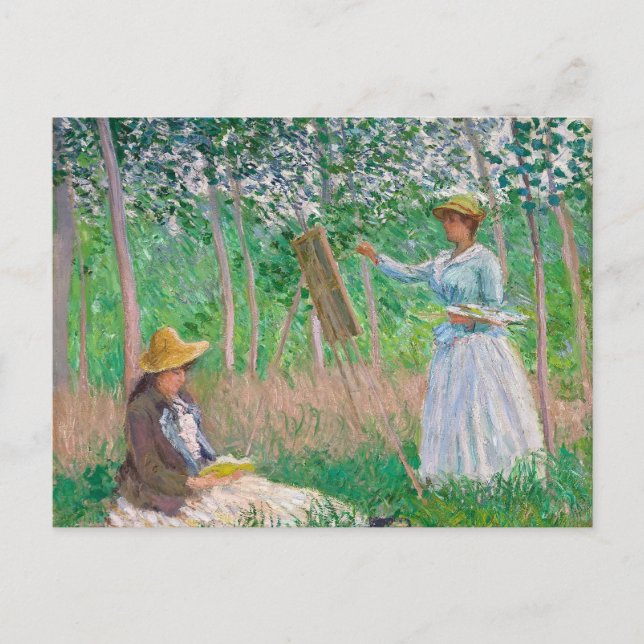 Cartão Postal Claude Monet - No mato de Giverny (Frente)