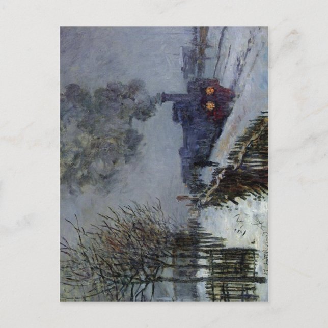 Cartão Postal Claude Monet no Óleo Técnico da Neve 1875 (Frente)