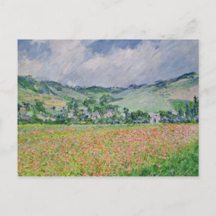 Cartão Postal Claude Monet o campo da papoila perto de