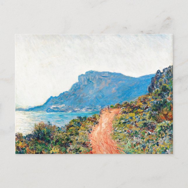 Cartão Postal Claude Monet O Corniche perto de Mônaco (Frente)