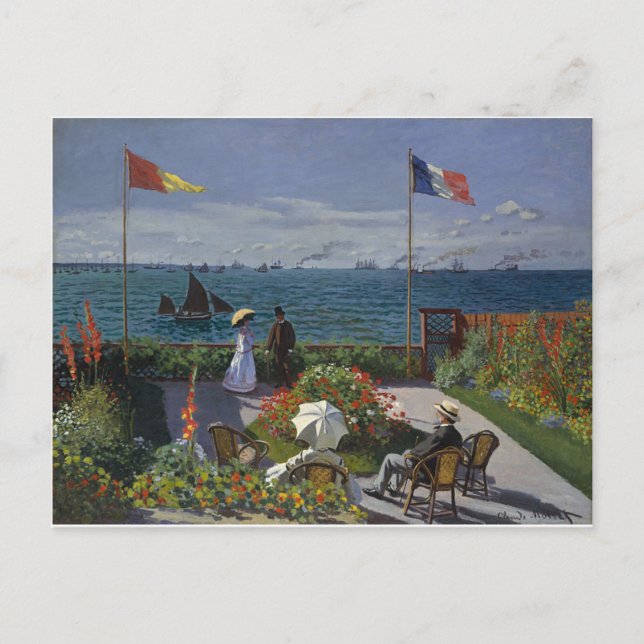 Cartão Postal Claude Monet - O Jardim da Arte Sainte Adresse (Frente)
