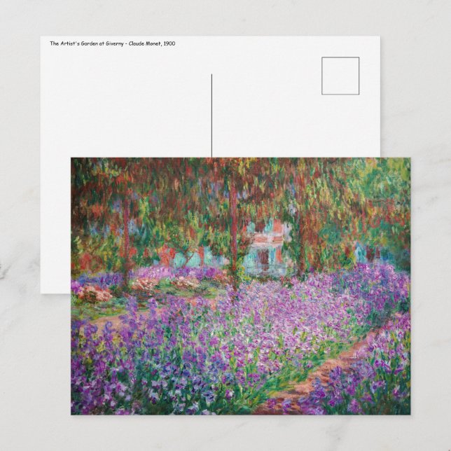Cartão Postal Claude Monet - O Jardim do Artista em Giverny (Frente/Verso)