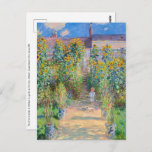 Cartão Postal Claude Monet - O Jardim do Artista em Vetheuil<br><div class="desc">O Jardim do Artista em Vetheuil / Le jardin de l'artiste a Vetheuil - Claude Monet,  Oil on Canvas,  1881</div>