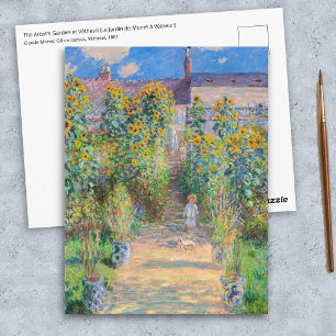 Cartão Postal Claude Monet - O Jardim do Artista em Vetheuil
