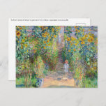 Cartão Postal Claude Monet - O Jardim do Artista em Vetheuil<br><div class="desc">O Jardim do Artista em Vetheuil / Le jardin de l'artiste a Vetheuil - Claude Monet,  Oil on Canvas,  1881</div>