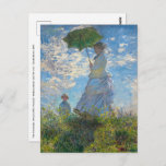 Cartão Postal Claude Monet - O Promenade, Mulher com Parasol<br><div class="desc">Promenade,  Mulher com Parasol/Madame Monet e seu filho / La Promenade / La Femme a l'ombrelle - Claude Monet,  1875</div>