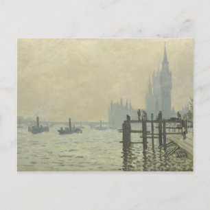 Cartão Postal Claude Monet - O Tamisa em Westminster