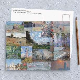 Cartão Postal Claude Monet - Patchwork de Obras-Primas