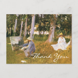 Cartão Postal Claude Monet Pintando de Sargent