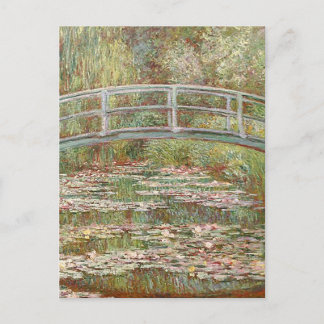 Cartão Postal Claude Monet - ponte sobre uma lagoa de lírios de