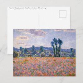 Cartão Postal Claude Monet - Poppy Field 1890 (Giverny)
