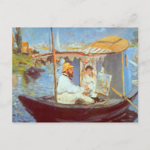 Cartão Postal Claude Monet por Edouard Manet