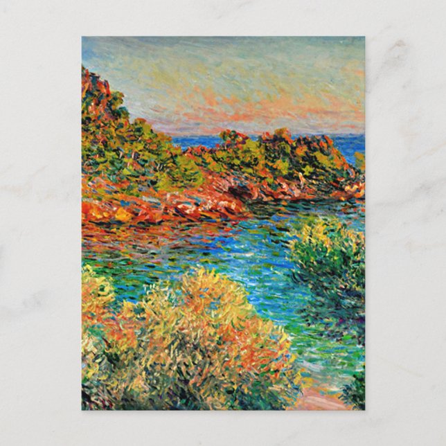 Cartão Postal Claude Monet - Próximo de Monte Carlo, (Frente)