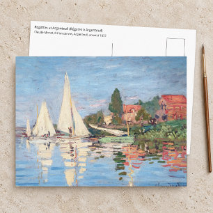 Cartão Postal Claude Monet - Regatas em Argenteuil