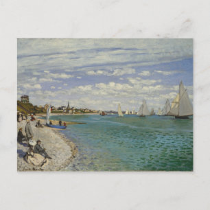 Cartão Postal Claude Monet Regatta em Sainte-Adresse