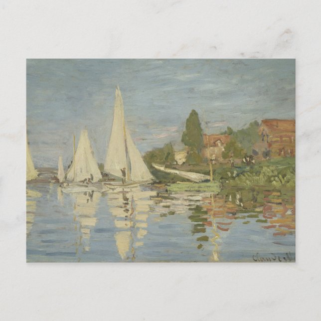 Cartão Postal Claude Monet - Regattas em Argenteuil (Frente)