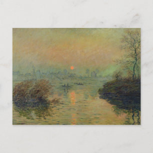 Cartão Postal Claude Monet Regulação do Sol sobre o Sena