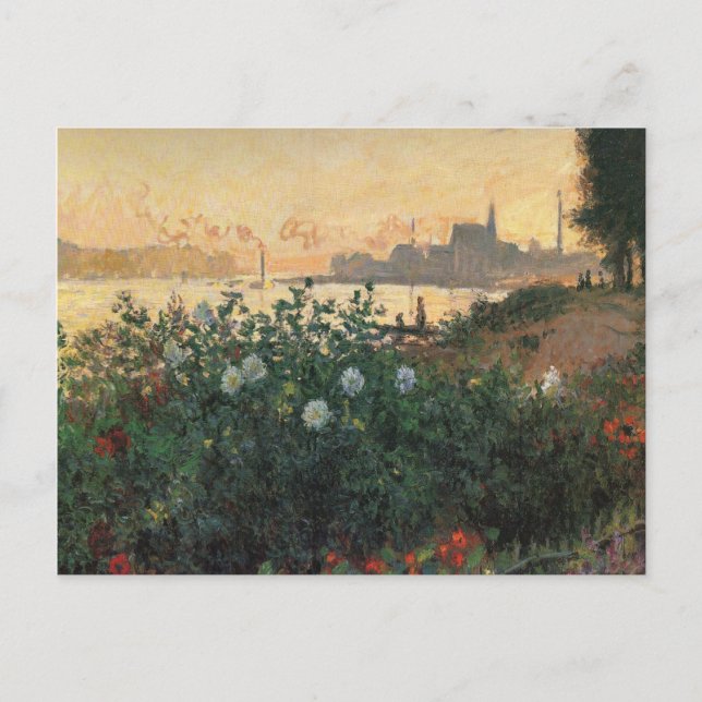 Cartão Postal Claude Monet - Riverbank Flor, Argenteuil (Frente)