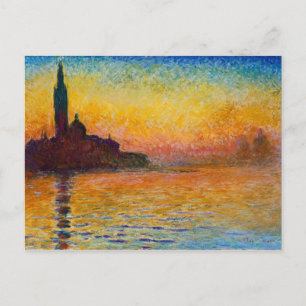 Cartão Postal Claude Monet-San Giorgio Maggiore em Dusk Cartão-