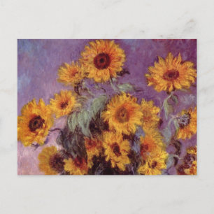Cartão Postal Claude Monet Sunflower