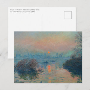 Cartão Postal Claude Monet - Sunset sobre o Sena em Lavacourt