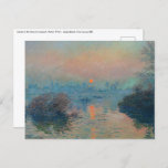 Cartão Postal Claude Monet - Sunset sobre o Sena em Lavacourt<br><div class="desc">Sunset on the Seine at Lavacourt,  Winter Effect / Soleil couchant sur la Seine a Lavacourt,  effet d'hiver - Claude Monet,  Oil on Canvas,  1880</div>