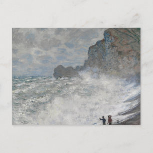 Cartão Postal Claude Monet - Tempo Agreste em Étretat