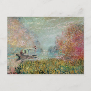Cartão Postal Claude Monet The Boat Studio on the Seine, 1875