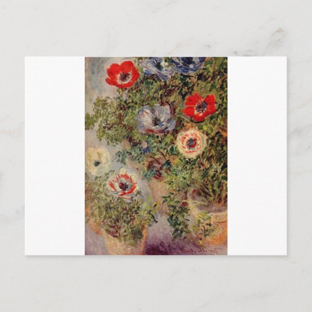 Cartão Postal Claude Monet - Vida Estática com Presentes de Dest (Frente)