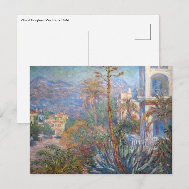 Cartão Postal Claude Monet - Villas em Bordighera (Frente/Verso)