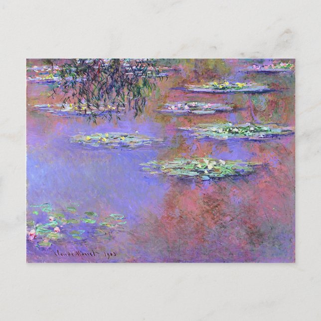 Cartão Postal Claude Monet Water Lily (Frente)