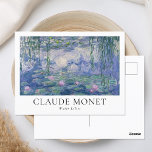Cartão Postal Claude Monet Water Lily<br><div class="desc">Cartão postal com Claude Monet Water Lily vintage pintura floral.</div>