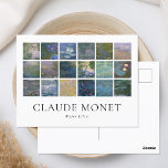 Cartão Postal Claude Monet Water Lily<br><div class="desc">Cartão postal com Claude Monet Water Lily vintage pinturas de natureza floral.</div>
