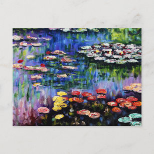 Cartão Postal Claude Monet Water Lily 1916 Fine Art