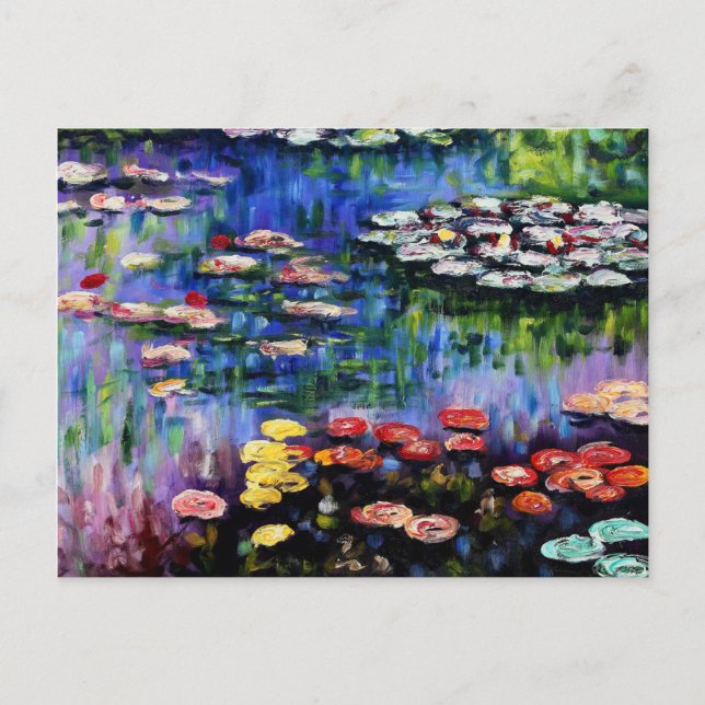 Cartão Postal Claude Monet Water Lily 1916 Fine Art (Frente)