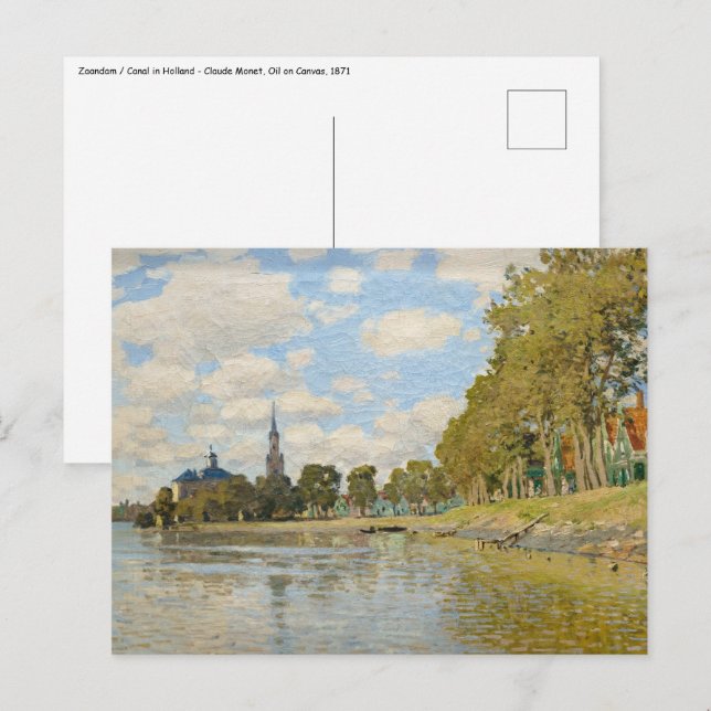 Cartão Postal Claude Monet - Zaandam (Frente/Verso)
