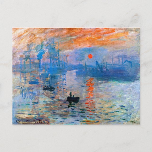 Cartão Postal Claude Monet's Sunrise (Frente)