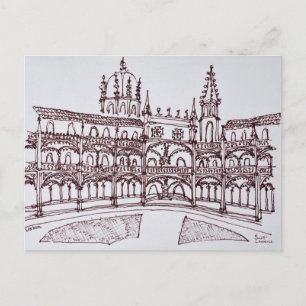 Cartão Postal Claustro do Mosteiro dos Jerónimos   Lisboa, Portu