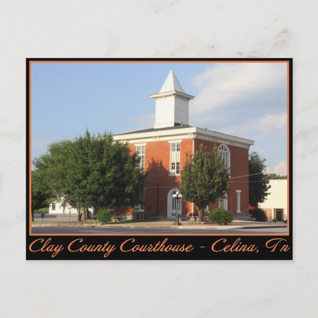 Cartão Postal Clay County Courthouse - Celina, TN (Frente)