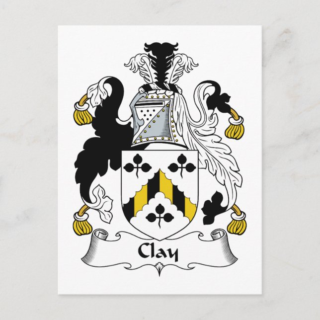 Cartão Postal Clay Family Crest (Frente)