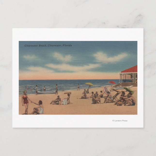 Cartão Postal Clearwater, Florida - View of Clearwater Beach (Frente)