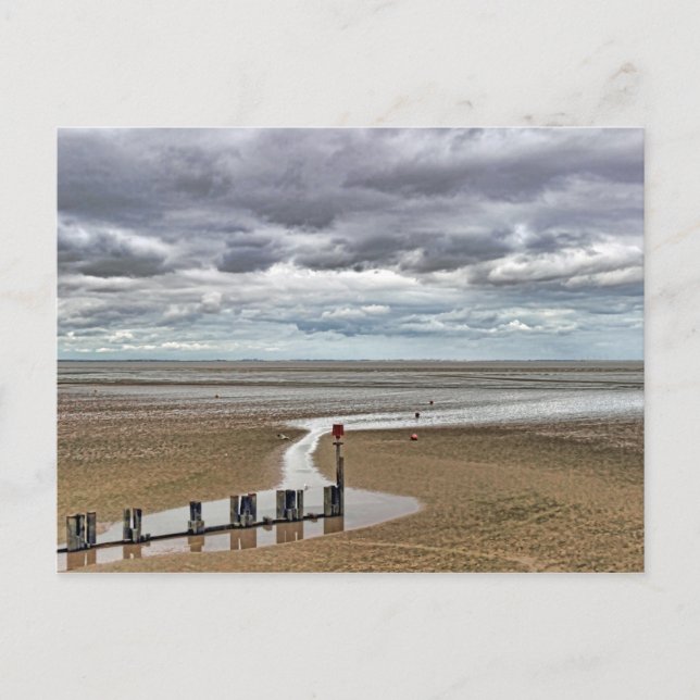 Cartão Postal Cleethorpes Beach Lincolnshire (Frente)