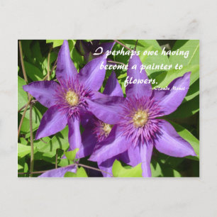 Cartão Postal Clematis - Monet